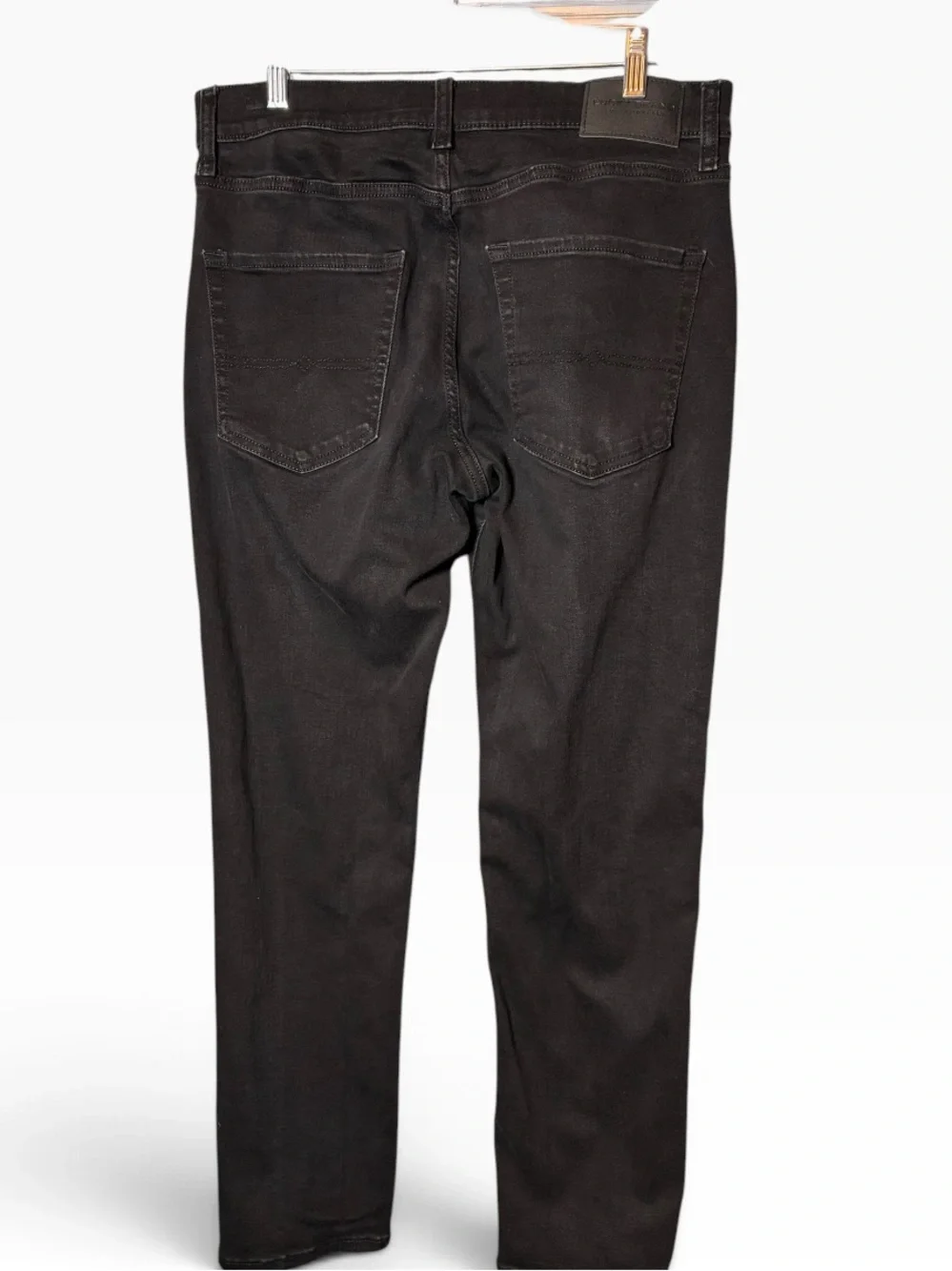 Lucky Brand 412 Athletic Slim Black Wash Stretch Denim Jeans Size 32 x 30